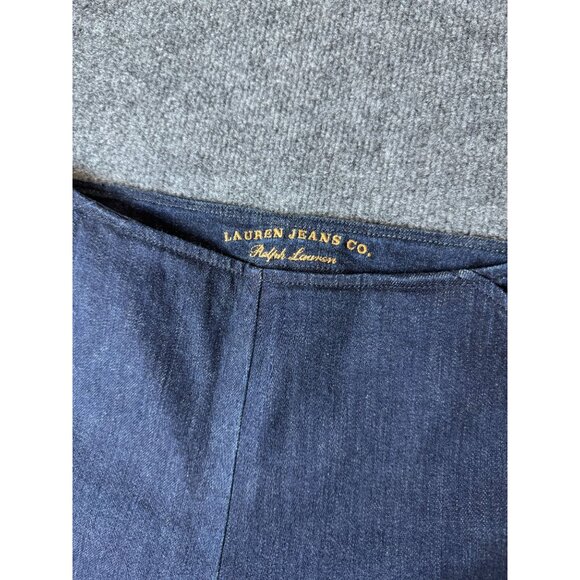 Ralph Lauren Jeans Co. Jeans Womens 10 Straight Side-Zip Dark Wash Denim Classic - Picture 2 of 10